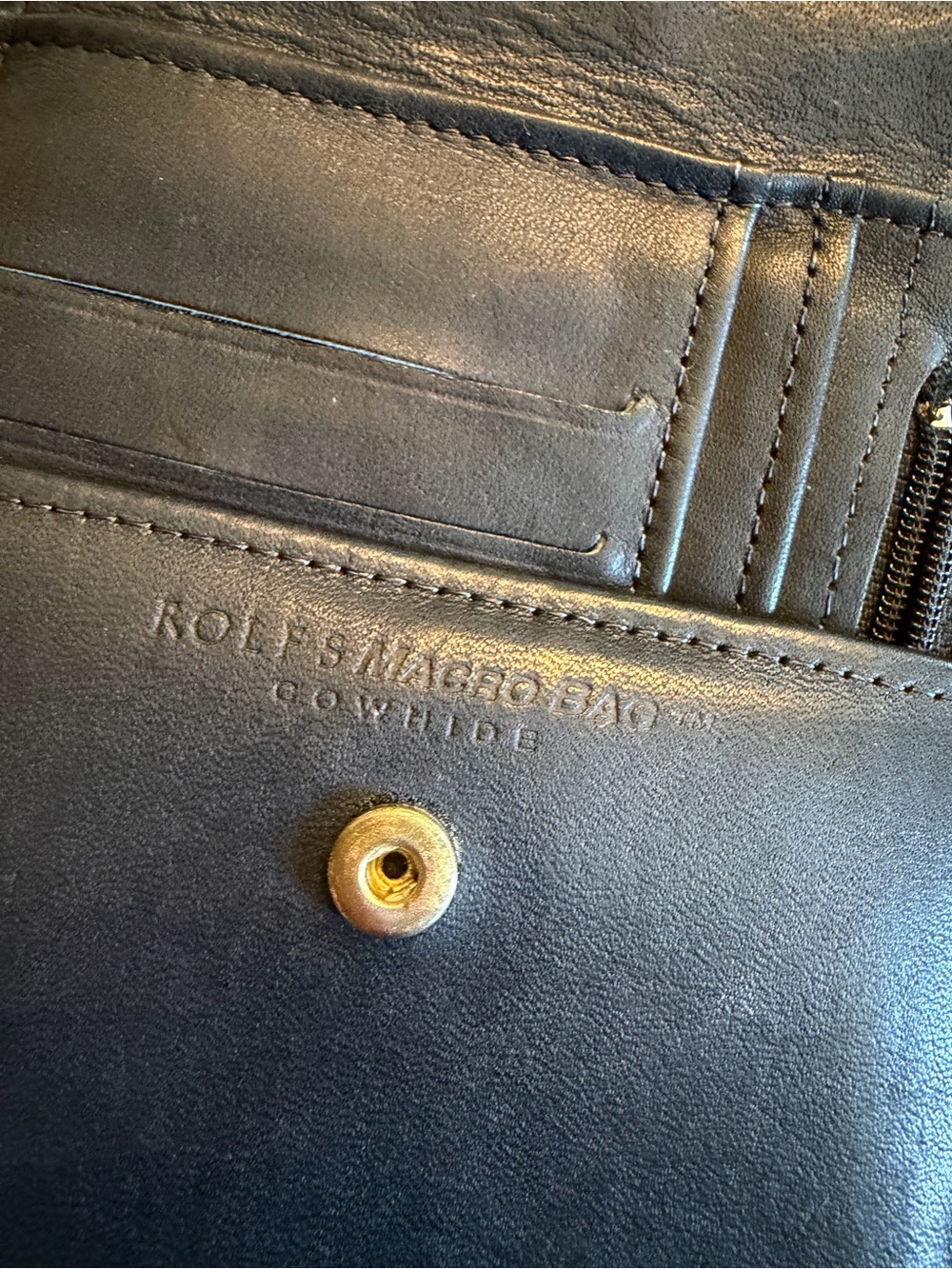 Rolfs Black Leather MACRO BAG wallet - Picture 10 of 10